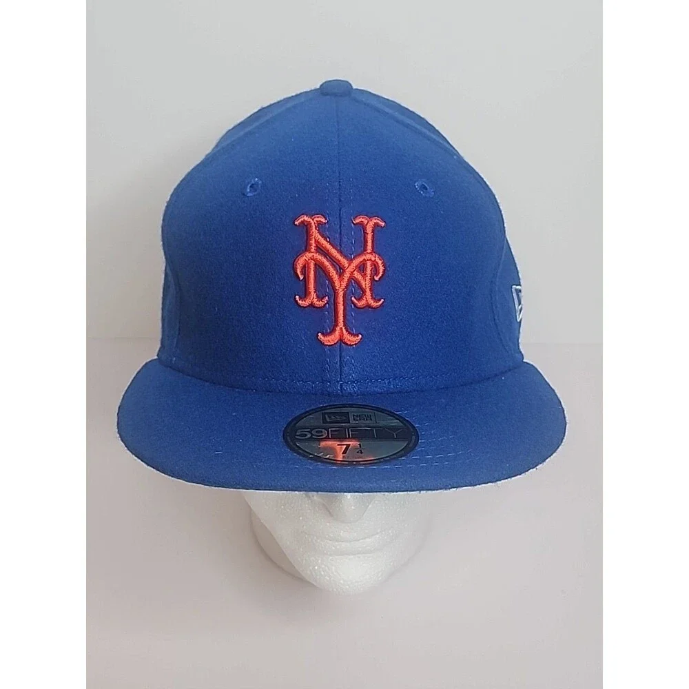 New York Mets New Era 59Fifty Classic Blue Fitted Hat Cap Size 7 1/4 New